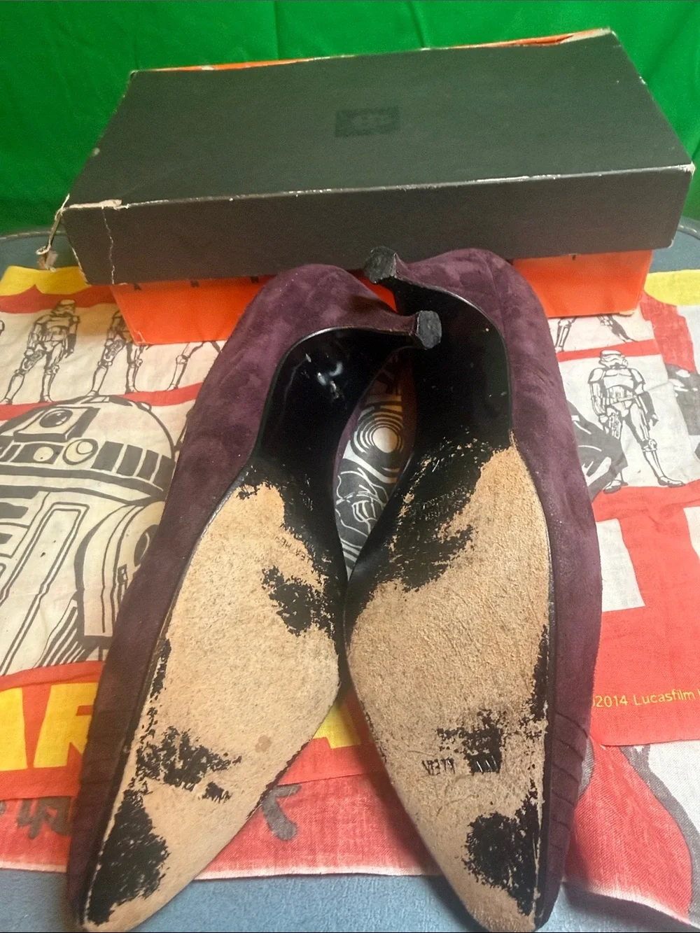 Anne Klein Plum Suede Pointed Toe Pumps